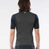 Camiseta Rip Curl Lycra Waves S/S Uv - Black Marle - Imagem 2