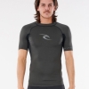 Camiseta Rip Curl Lycra Waves S/S Uv - Black Marle